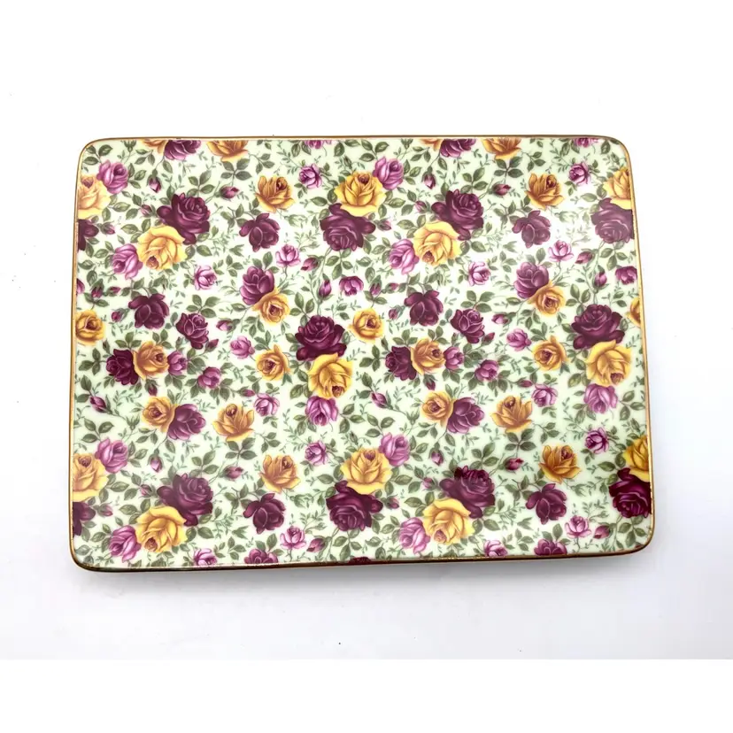 BIN - English Chintz Fine Porcelain Roses 🌹 Decorative Plate