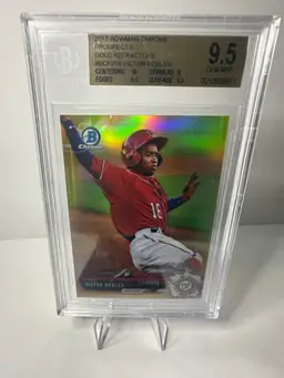 2017 Bowman Chrome Prospects VICTOR ROBLES Gold Refractor /50 BGS 9.5 Nationals.