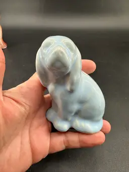 #10 Vintage Blue Dog Figurine. 3.5” Tall