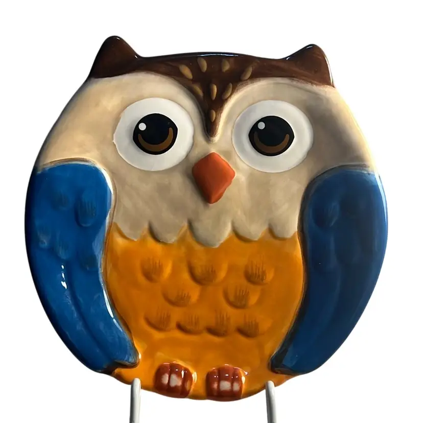 Whimsical Lunch Plate With A Hoot, Hooting Owl.