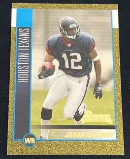 Jabar Gaffney 2002 Bowman Gold /50 #151 Rookie RC Florida Gators Houston Texans