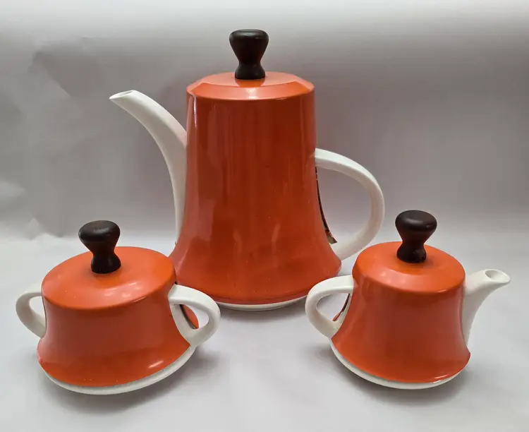 Vintage 1960s Coffee pot set. Made in Japan