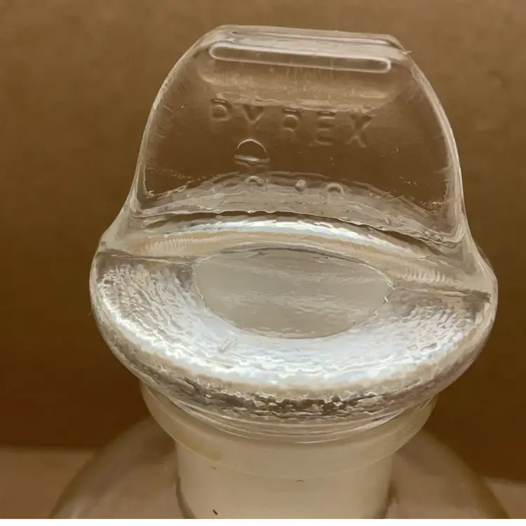 POW2 VTG Pyrex Apothecary Jar #19 with Ground Glass Stopper 6.5”