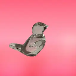 A Villeroy & Boch clear crystal bird figurine