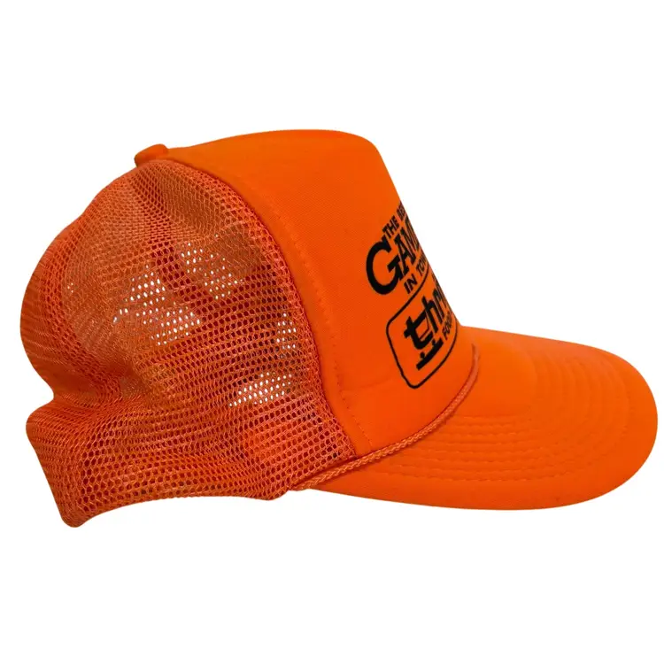 Vintage 80’s Hunter Blaze Orange The Best Game in Town Trucker Style Snapback
