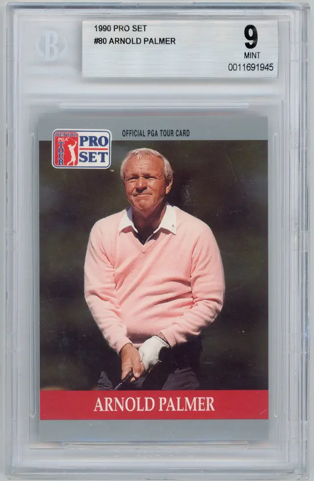 1990 Pro Set ARNOLD PALMER #80 RC Rookie GOLF BGS 9 MINT