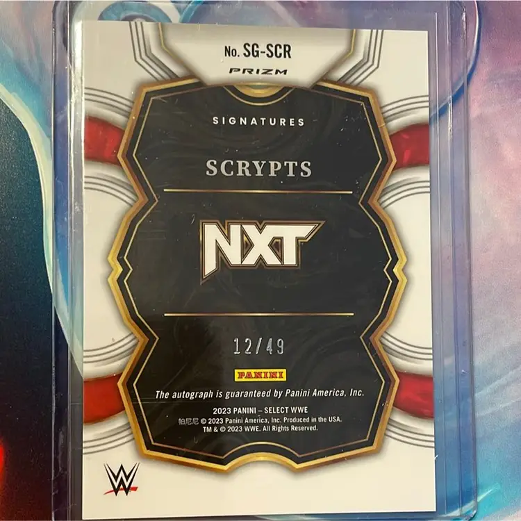 Scrypts WWE Select 2023 Blue Auto 12/49