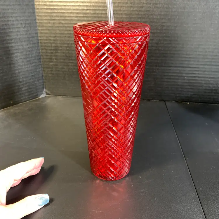 Starbucks 24 oz Red Jeweled Tumbler 2021