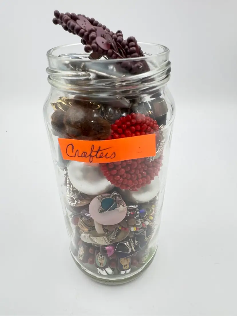 #31. - Jewelry Jars - Crafters Jar Jewelry Weight 13.8 Oz.