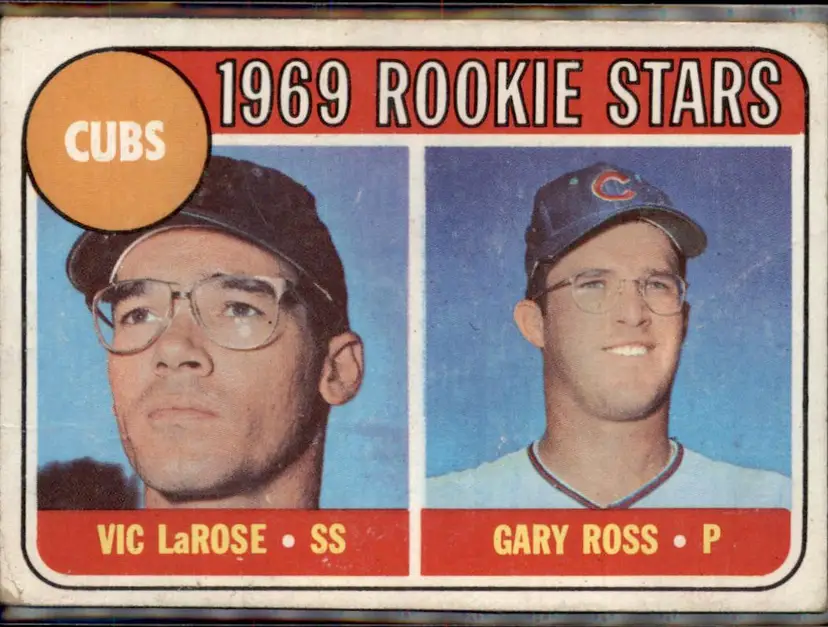 1969 Topps #404 Cubs 1969 Rookie Stars (Vic LaRose / Gary Ross) RS, RC - (pk3) - Chicago Cubs