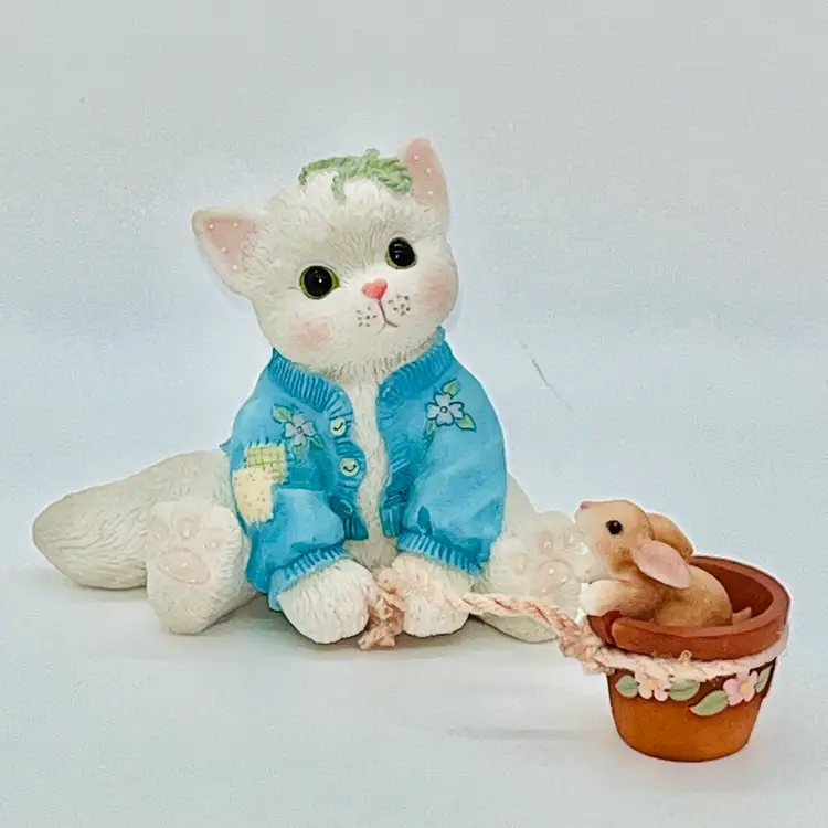 1997 Enesco Calico Kittens Some Bunny To Love You 295590 Collectible Figurine