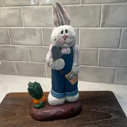 Midwest of Cannon Falls Eddie Walker Garden Bunny (or Gardener Rabbit) figurine, Easter Bunny Figurine