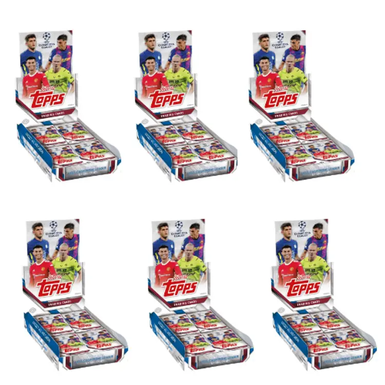 2021/22 Topps UEFA Flagship 6 Hobby Box Half Case PYT (25-016)