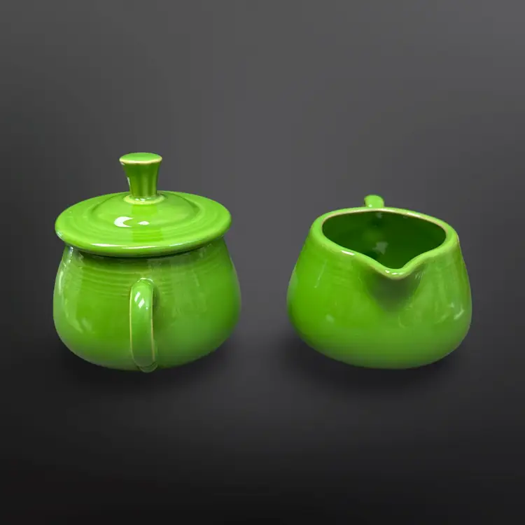 FiestaWare Cream And Sugar Set With Serving Tray Shamrock Green