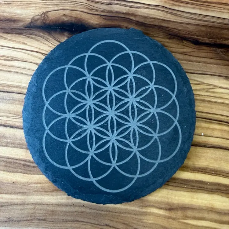 Flower of Life Slate Coaster