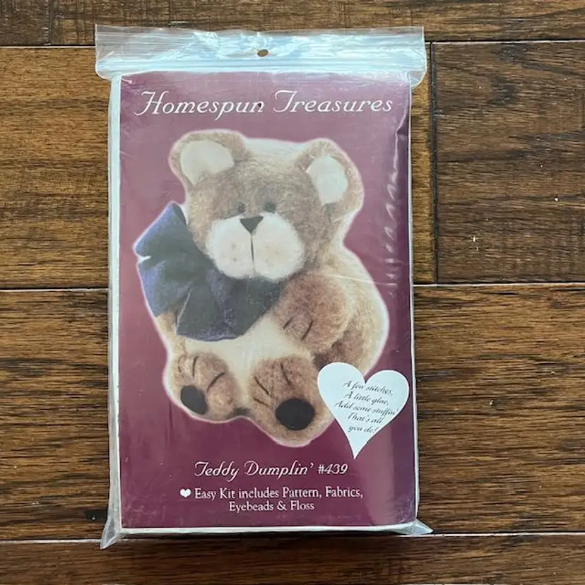 Homespun Treasures "Little" Teddy Dumplin Kit 1999 - 60 Minute Project Kit