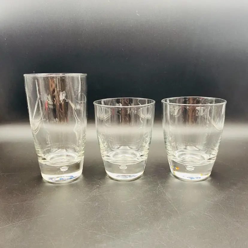 Bormioli Rocco Luna Rocks Glass 1pc Drinking and 2 pcs Whiskey Glass Clear Italy