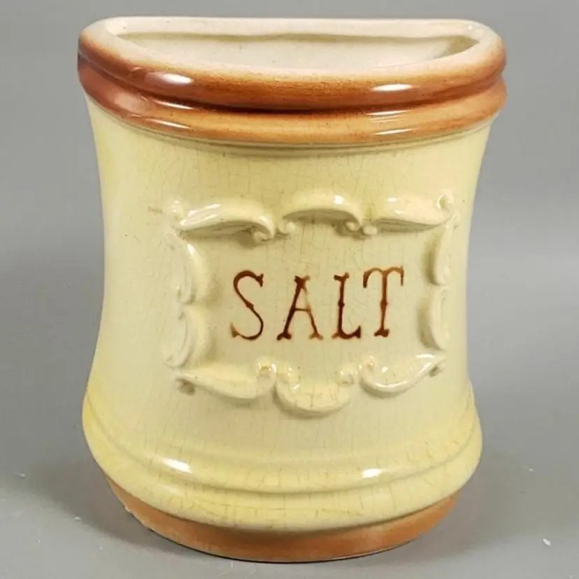 Vintage Royal Copley Art Pottery Mid Century Salt Box Wall Pocket Planter Decor