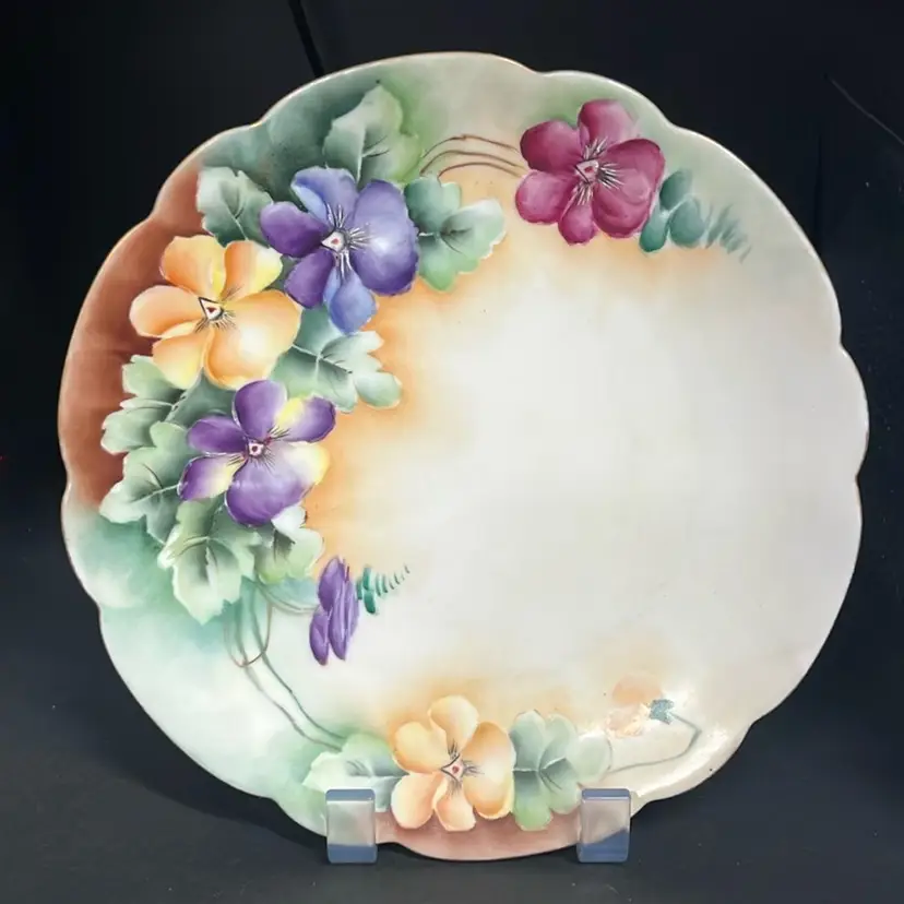 Bavaria, This is a hand-painted porcelain plate.