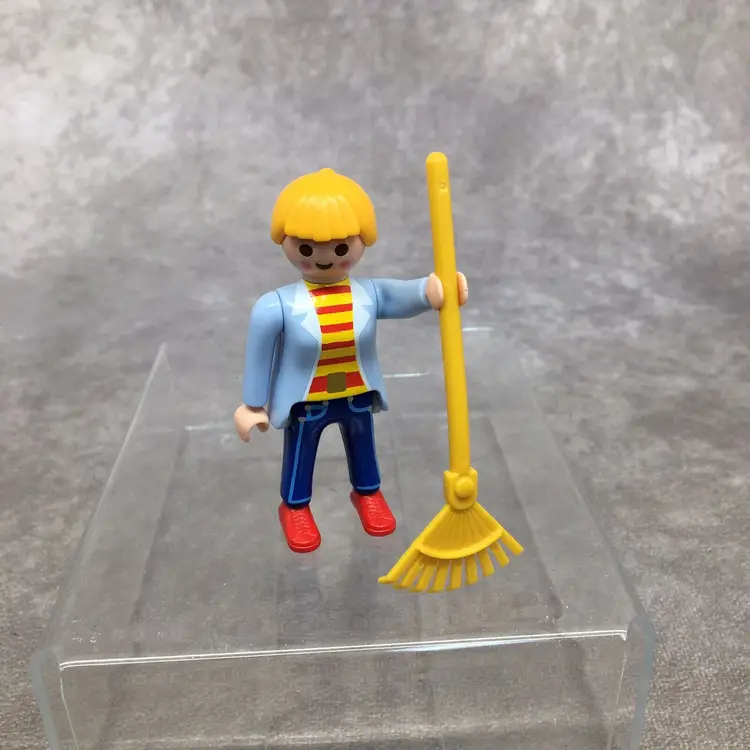 Playmobil Girl W/Rake- Yard Work