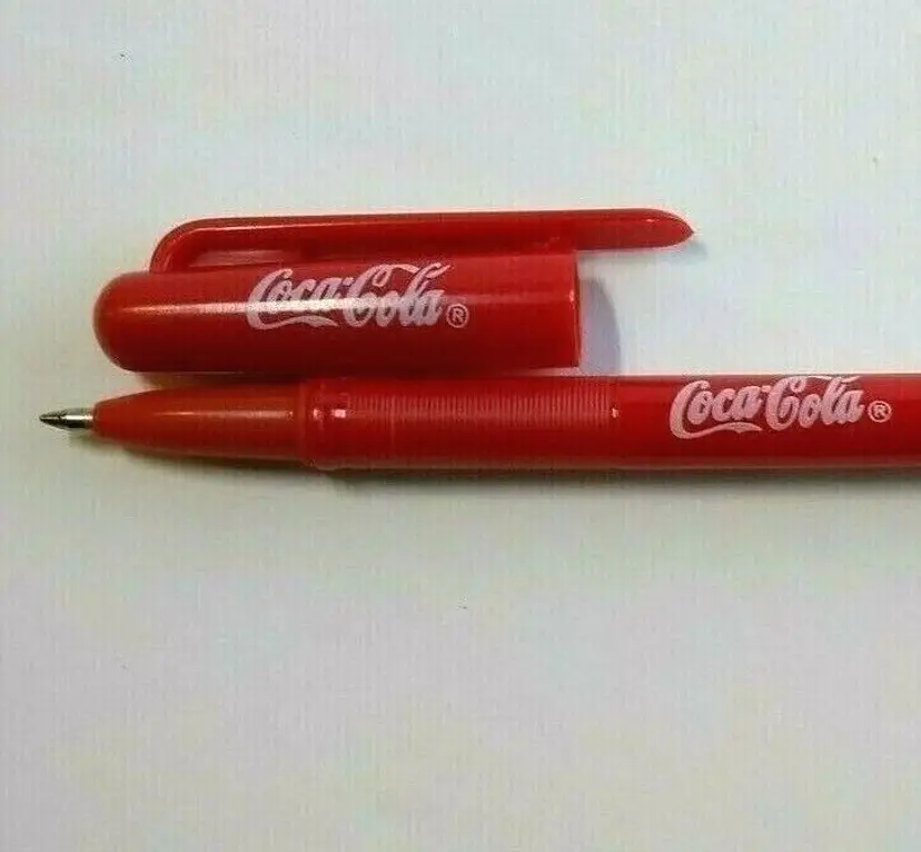 Coca-Cola Licensed Red Plastic Pen Coke Soda Advertising Promotional Original