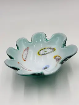 HTF Murano Biomorphic Millifiore Candy/Trinket Dish