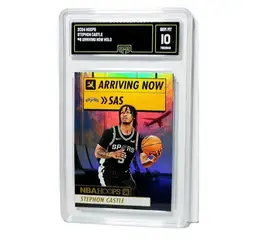 STEPHON CASTLE RC NBA Hoops GEM MINT 10 Arriving Now Holo Foil #8 2024-25 ROY!