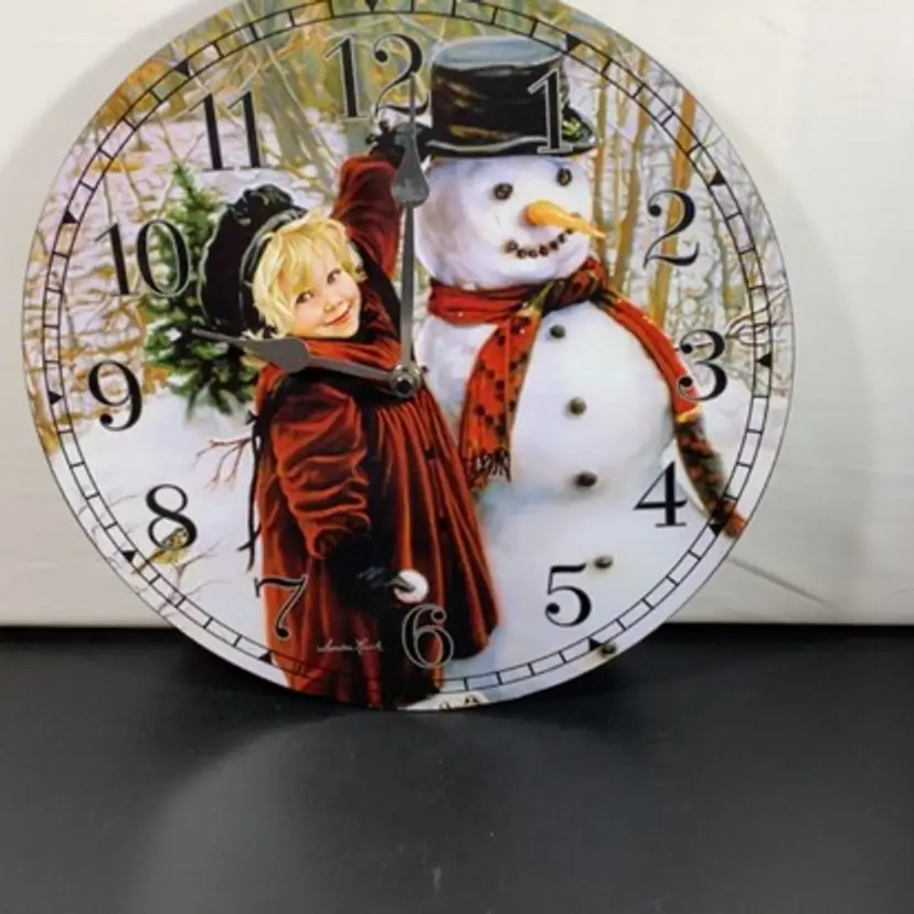 Winter Wonderland Wall Clock Vintage Christmas Decor