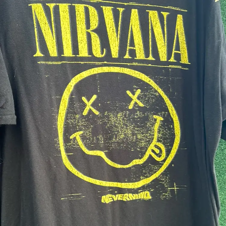 NEVERMIND , Nirvana 2015 Black T-Shirt, Vintage Style