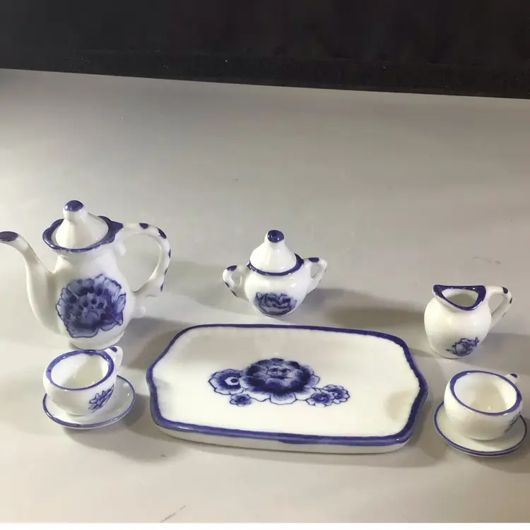 Blue And White Mini Tea Set