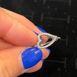 Sz 6 .925 Sideways Heart Ring Sterling Silver
