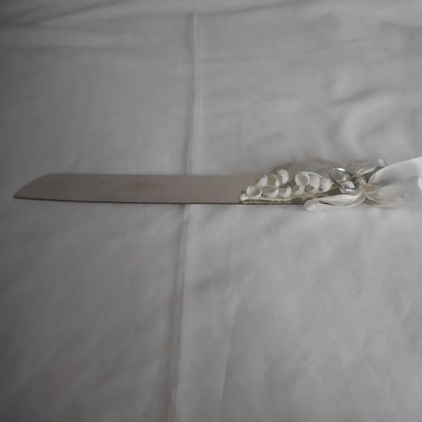 Stainless Silverplate Sheffield England Cake Knife engraved 1967 Wedding