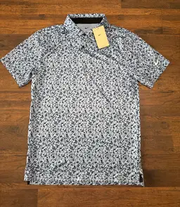 Nike Dri-Fit Tour Camo Print Golf Polo Shirt Ashen Slate DV7808-493 Men’s Small