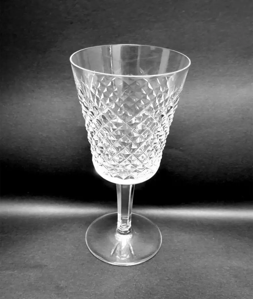 Vintage Waterford Crystal Wine Goblet/Water Goblet/Cut Crystal/Alana Design/1970’s/Waterford Stemware/Barware/Marked Waterford