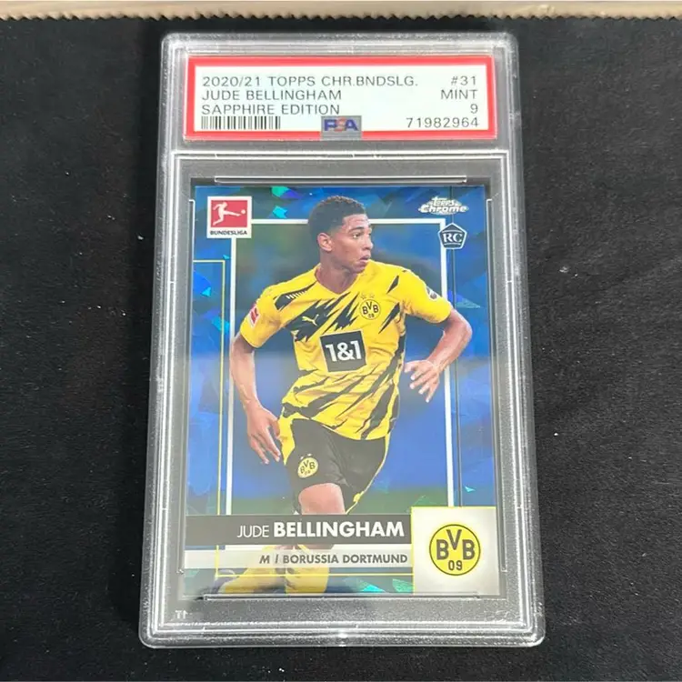 2020-21 Topps Chrome Bundesliga Sapphire Jude Bellingham PSA 9