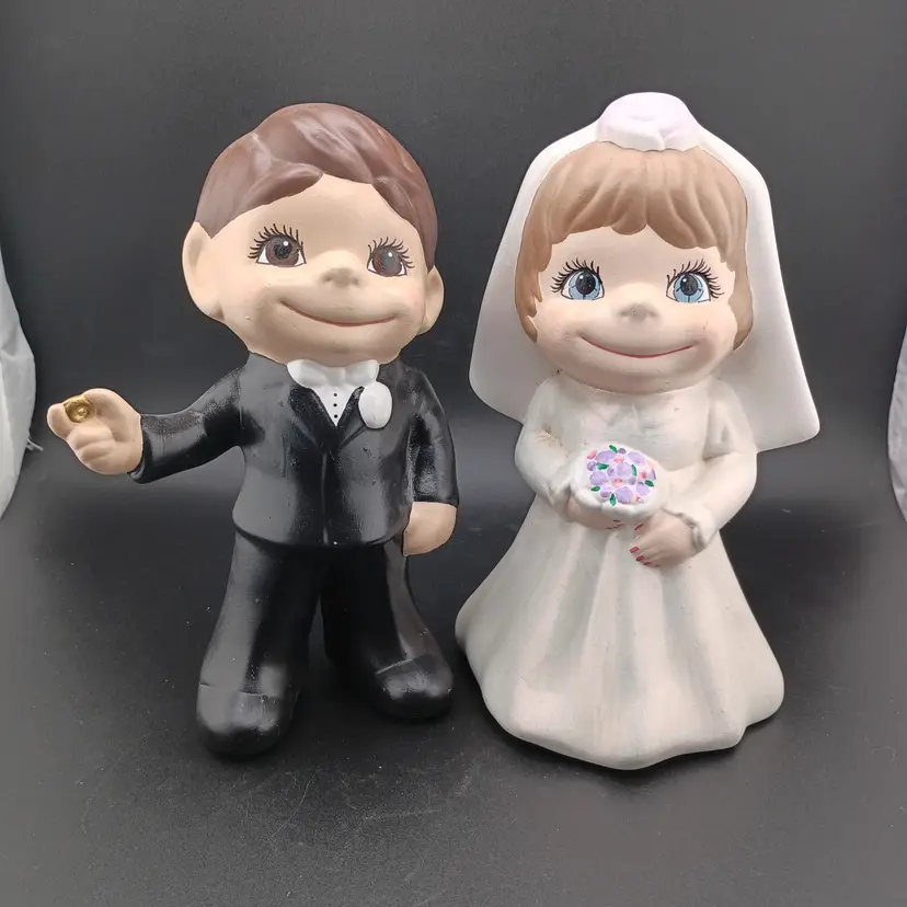 Atlantic Mold bride and groom, 1970s