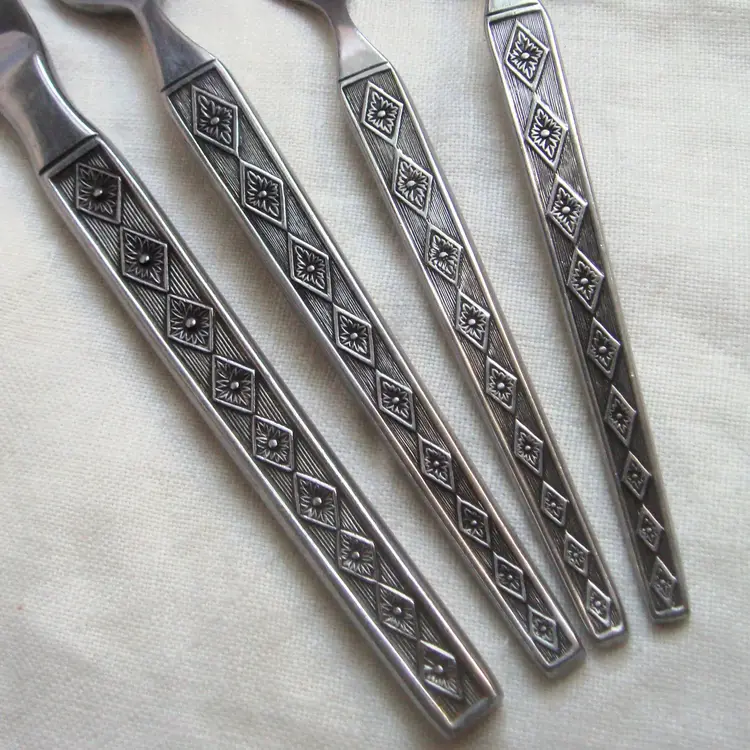 INTERPUR Stainless 4 Piece Knife Fork Small Fork & Teaspoon Japan