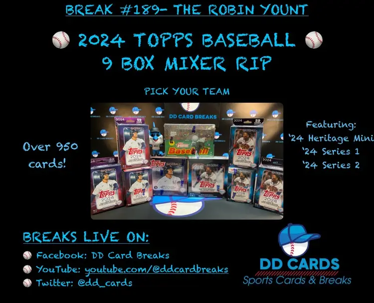 7/19- Rip #189- 2024 Topps (9) Box Mixer- S1, S2, Heritage Mini