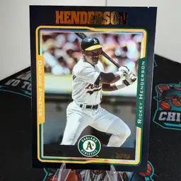 2025 Topps Archives Rickey Henderson Black Foilboard ⚫️ SP #246 Oakland A’s
