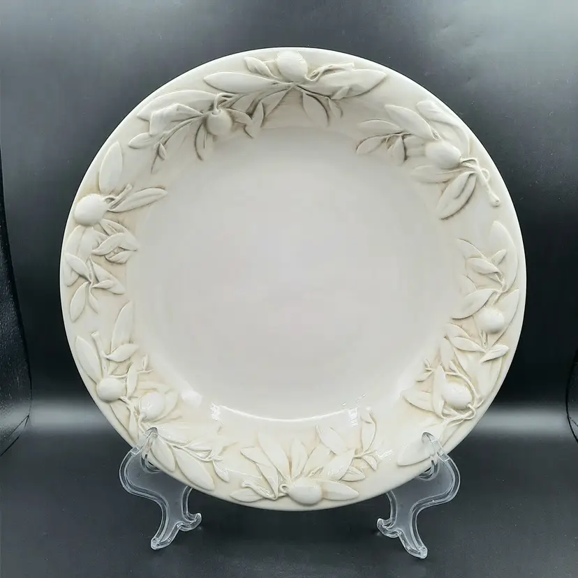 Williams Sonoma Tuscan Olive Large Round Pasta Salad Serving Bowl Italy