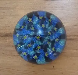 Beautiful Murano Millefiori Glass Flower Garden Paperweight