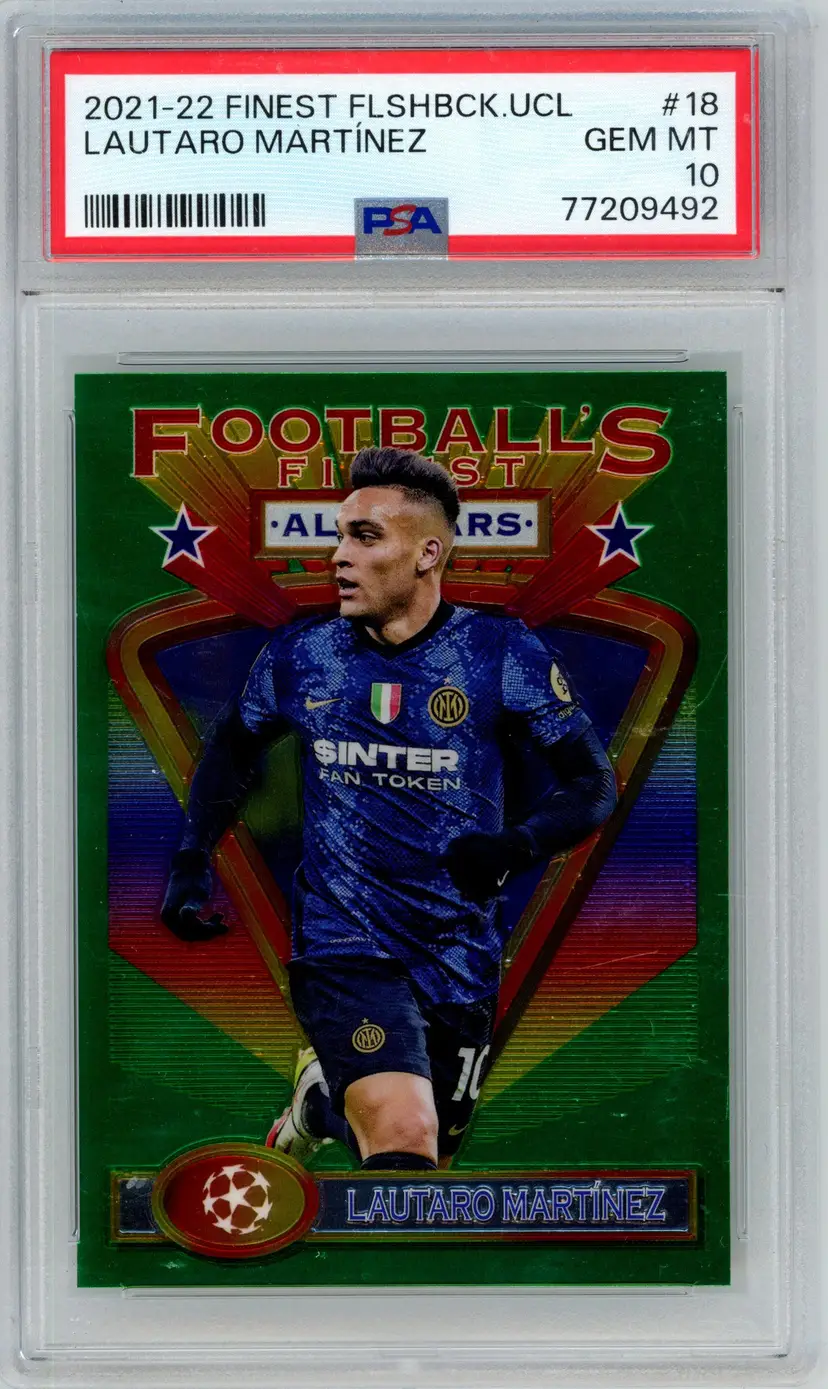 2021-22 Topps Finest Flashback UCL LAUTARO MARTINEZ #18 All-Stars PSA 10 GEM MT