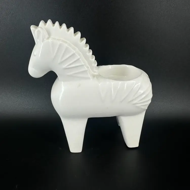Jonathan Adler Partylite Ceramic Zebra Candleholder