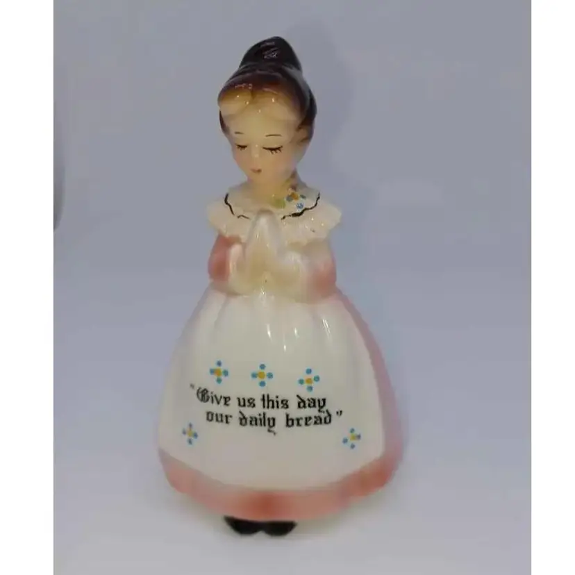 Vintage Enesco Praying Lady Salt Shaker 1950s