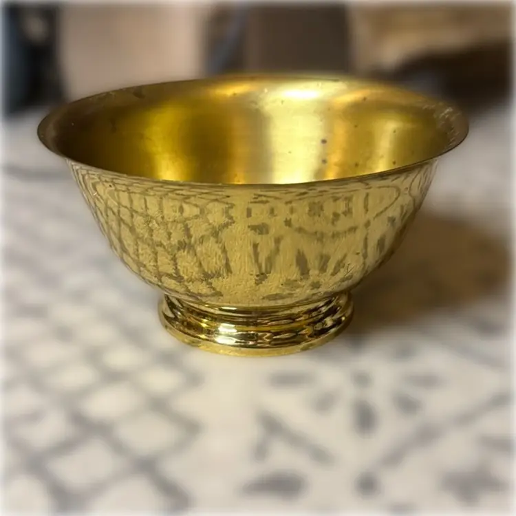 Solid Brass Pedestal Bowl