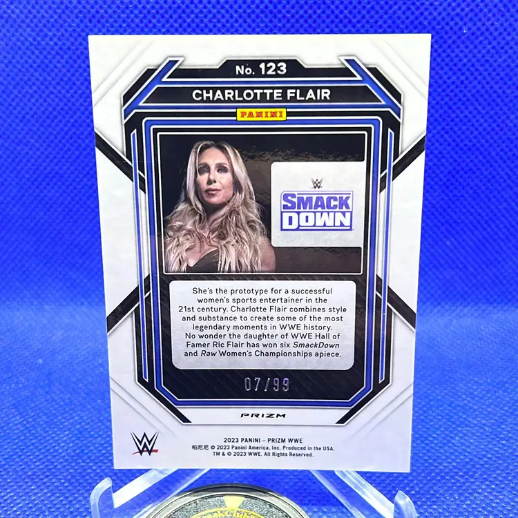 Charlotte Flair 2023 Prizm WWE Orange 07/99