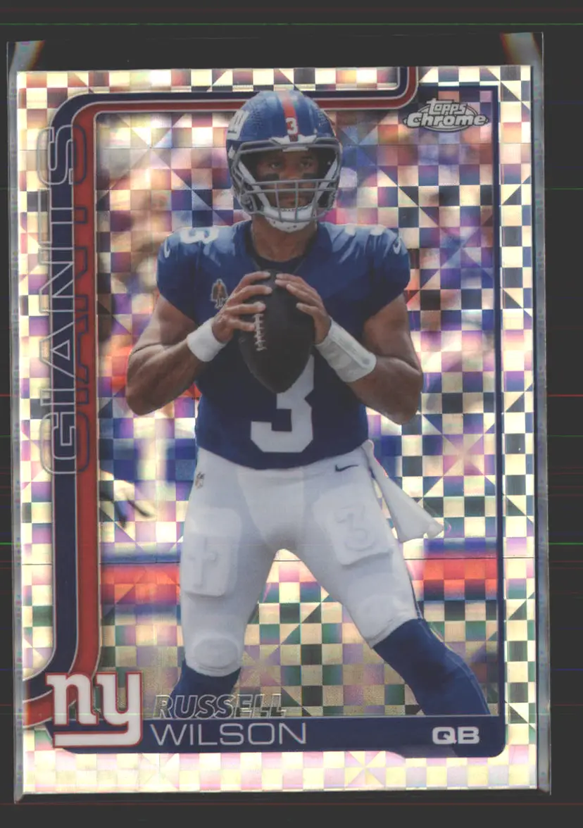 Russell Wilson 2025 Topps Chrome X-Fractor #229 - (142) - New York Giants