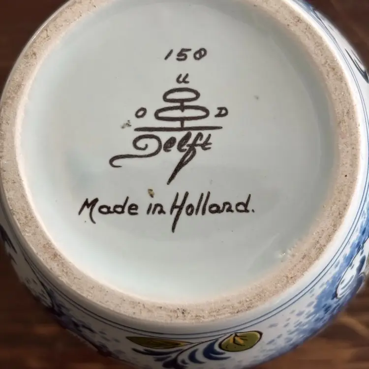 Delft Marked Made In Holland OUD Pitcher 6.5”