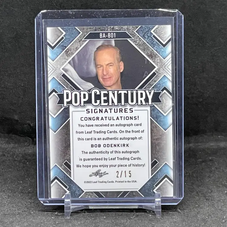 Bob Odenkirk Better Call Saul actor Leaf Pop Century Signatures Autograph Card