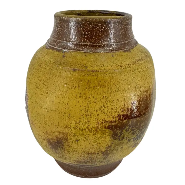 Stoneware Asian Pottery Vase Signed